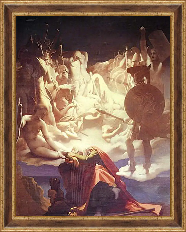 Картина в раме - The Dream of Ossian. Жан Огюст Доминик Энгр
