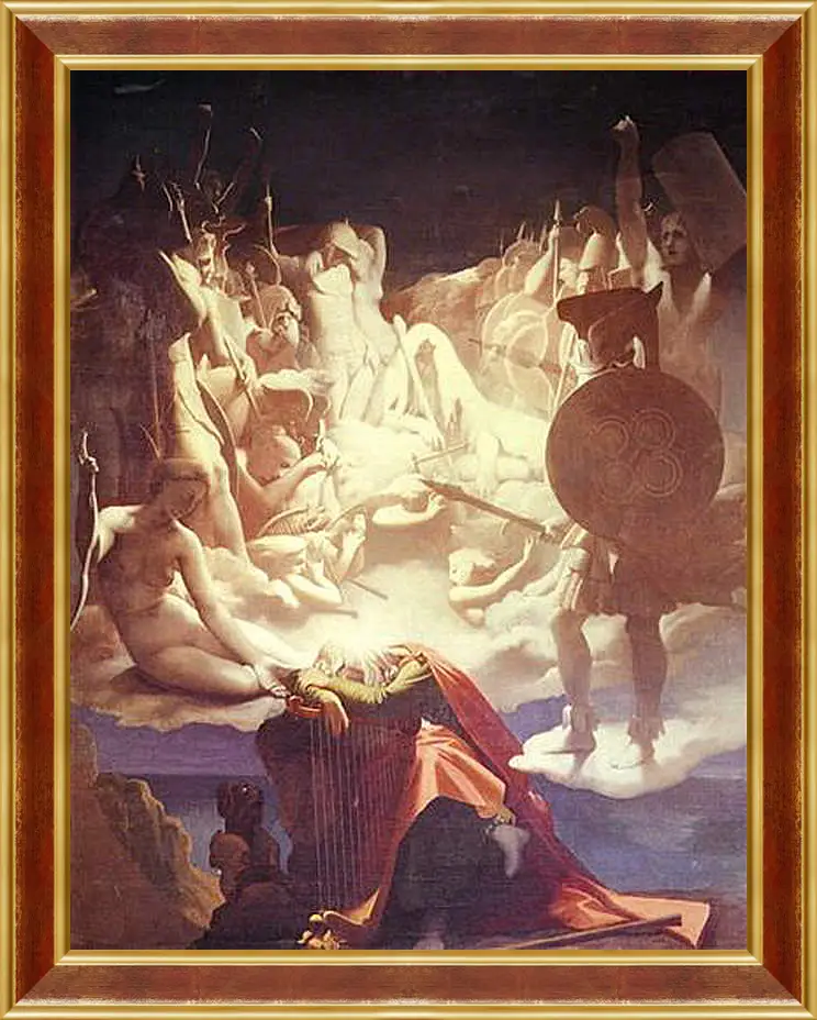 Картина в раме - The Dream of Ossian. Жан Огюст Доминик Энгр