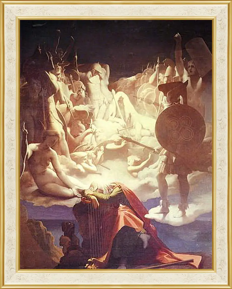 Картина в раме - The Dream of Ossian. Жан Огюст Доминик Энгр
