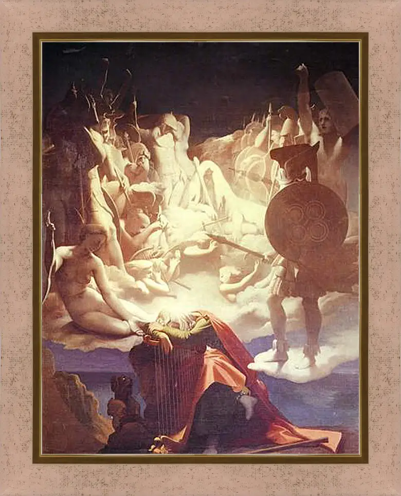 Картина в раме - The Dream of Ossian. Жан Огюст Доминик Энгр