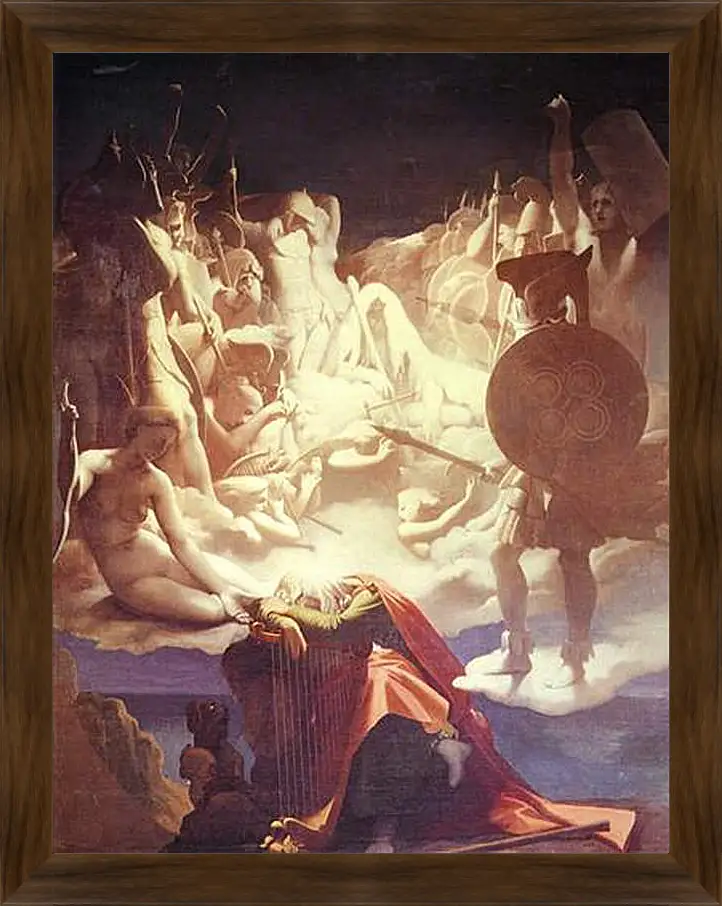 Картина в раме - The Dream of Ossian. Жан Огюст Доминик Энгр