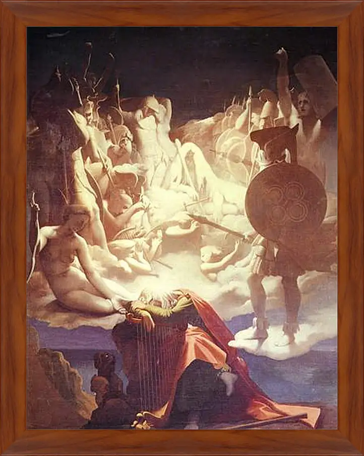Картина в раме - The Dream of Ossian. Жан Огюст Доминик Энгр