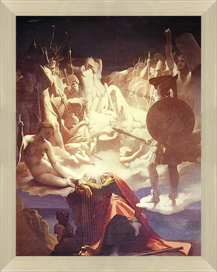 Картина в раме - The Dream of Ossian. Жан Огюст Доминик Энгр
