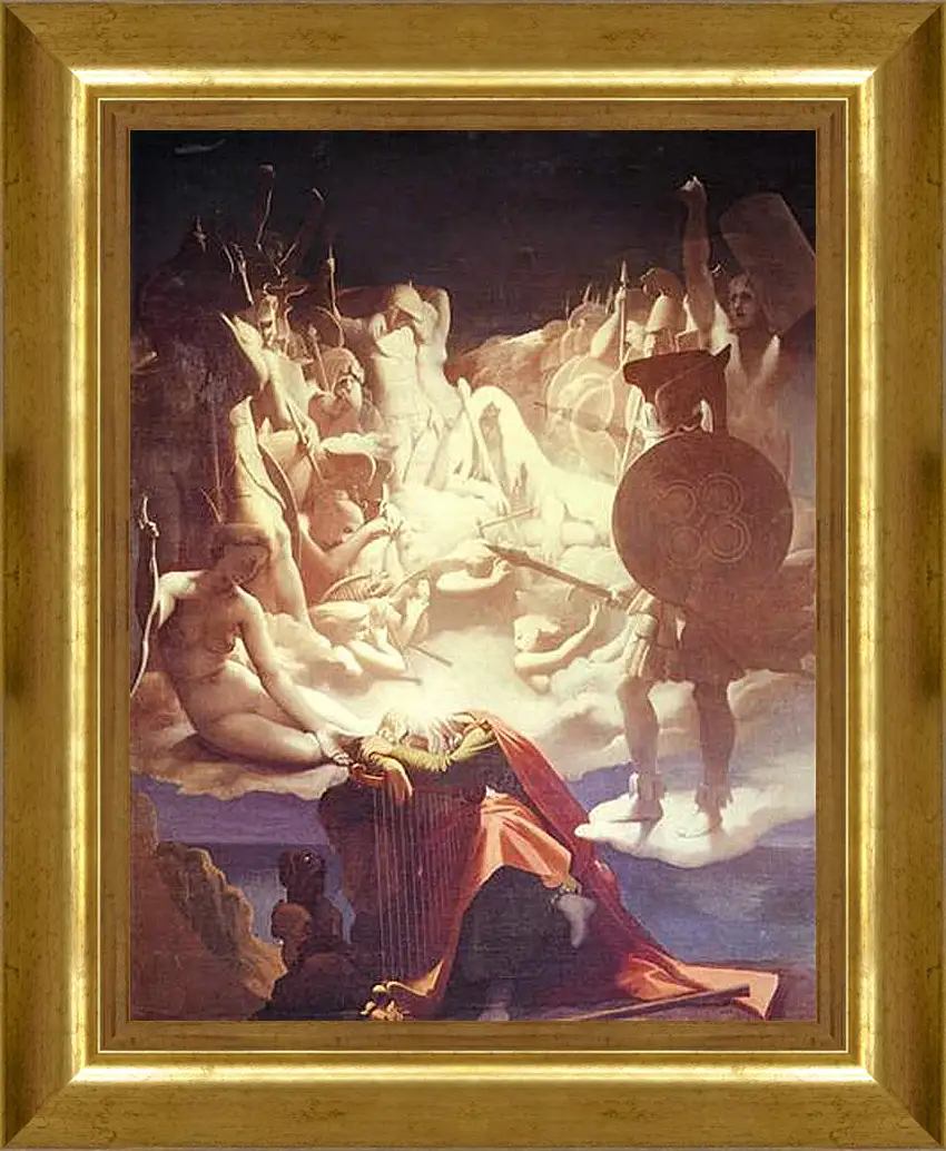 Картина в раме - The Dream of Ossian. Жан Огюст Доминик Энгр
