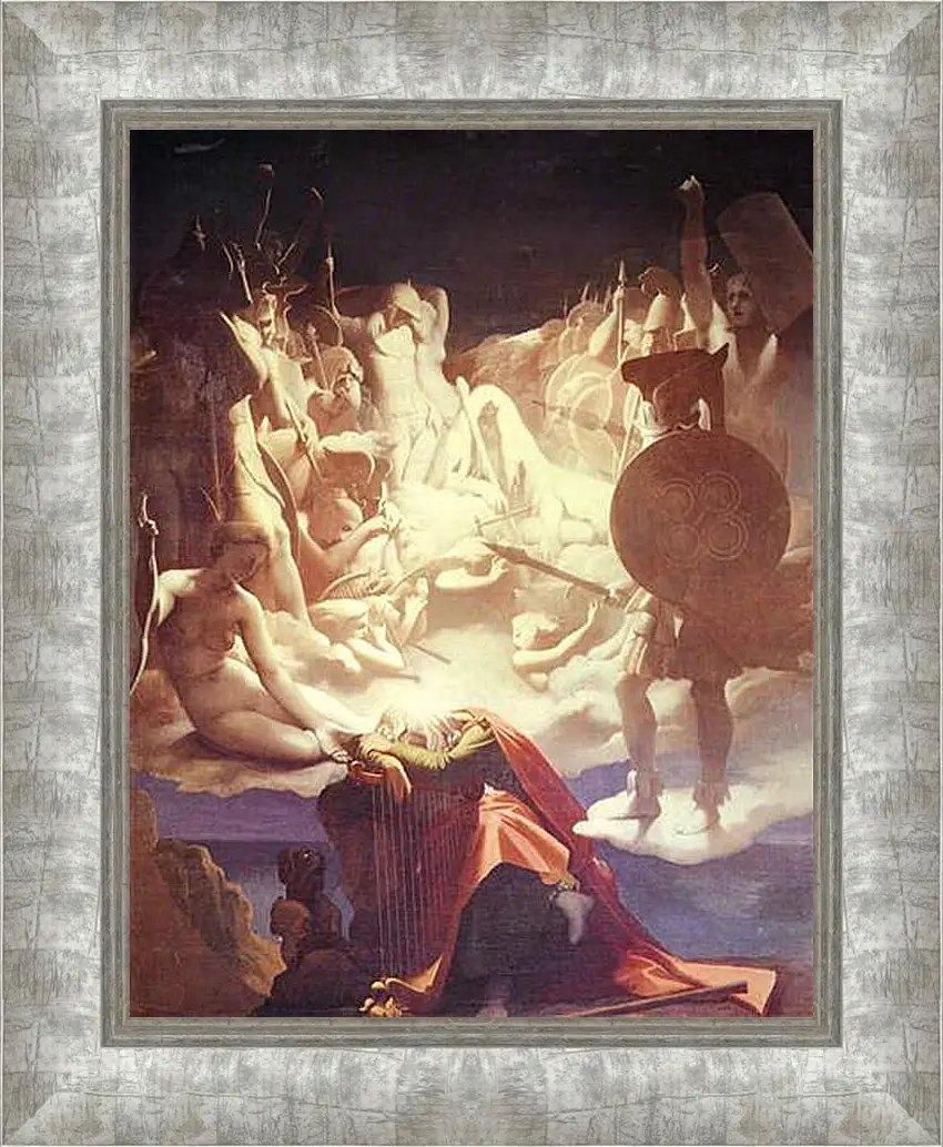 Картина в раме - The Dream of Ossian. Жан Огюст Доминик Энгр
