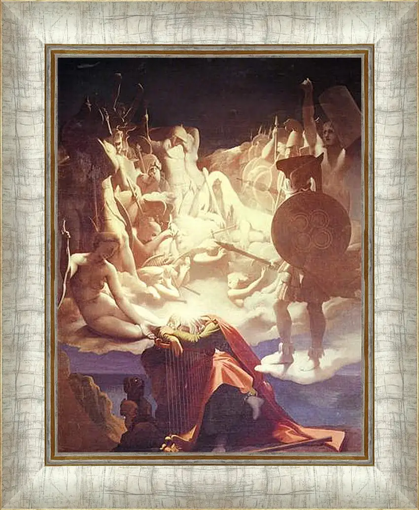 Картина в раме - The Dream of Ossian. Жан Огюст Доминик Энгр