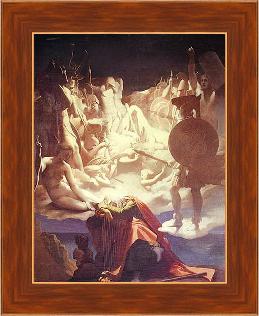 Картина в раме - The Dream of Ossian. Жан Огюст Доминик Энгр