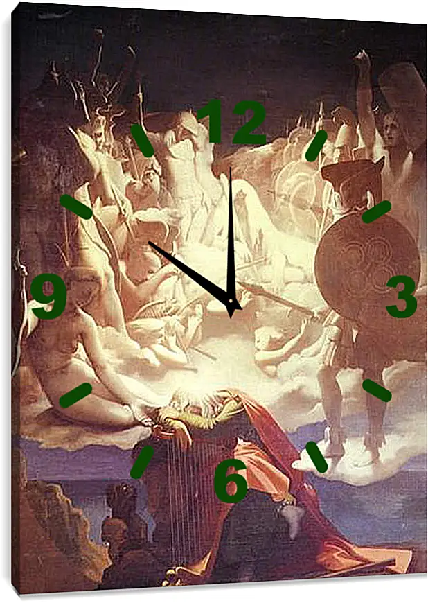 Часы картина - The Dream of Ossian. Жан Огюст Доминик Энгр