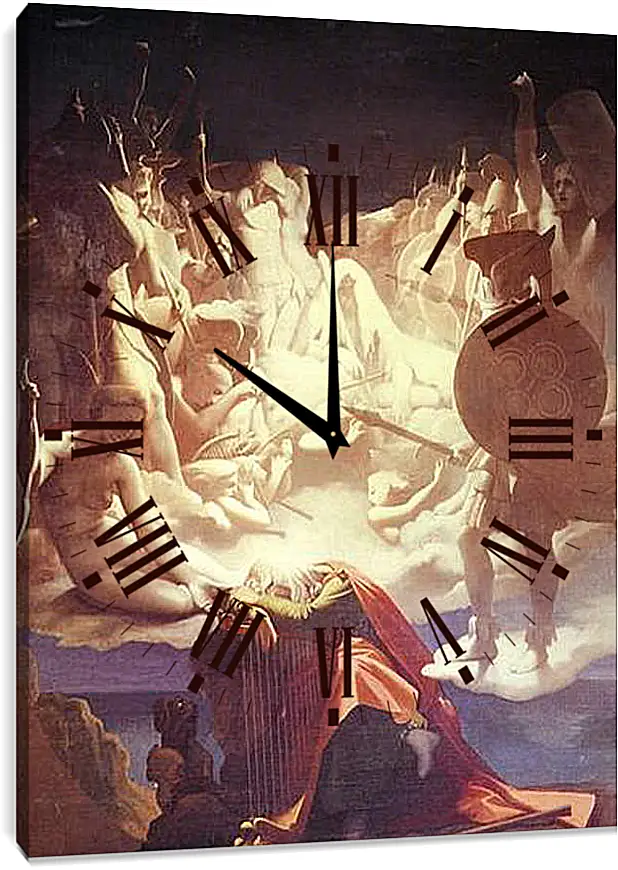 Часы картина - The Dream of Ossian. Жан Огюст Доминик Энгр