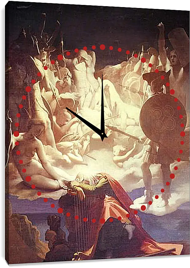 Часы картина - The Dream of Ossian. Жан Огюст Доминик Энгр