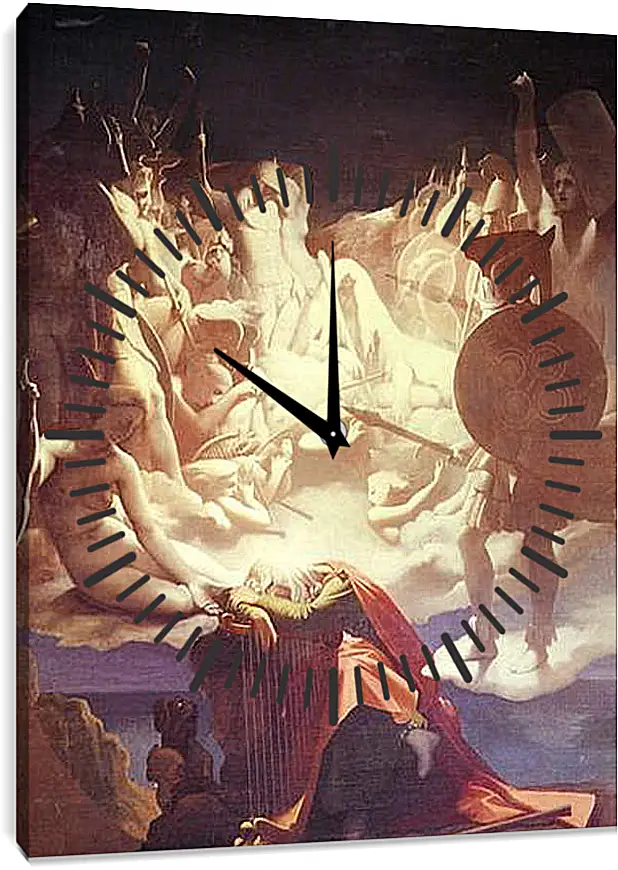 Часы картина - The Dream of Ossian. Жан Огюст Доминик Энгр
