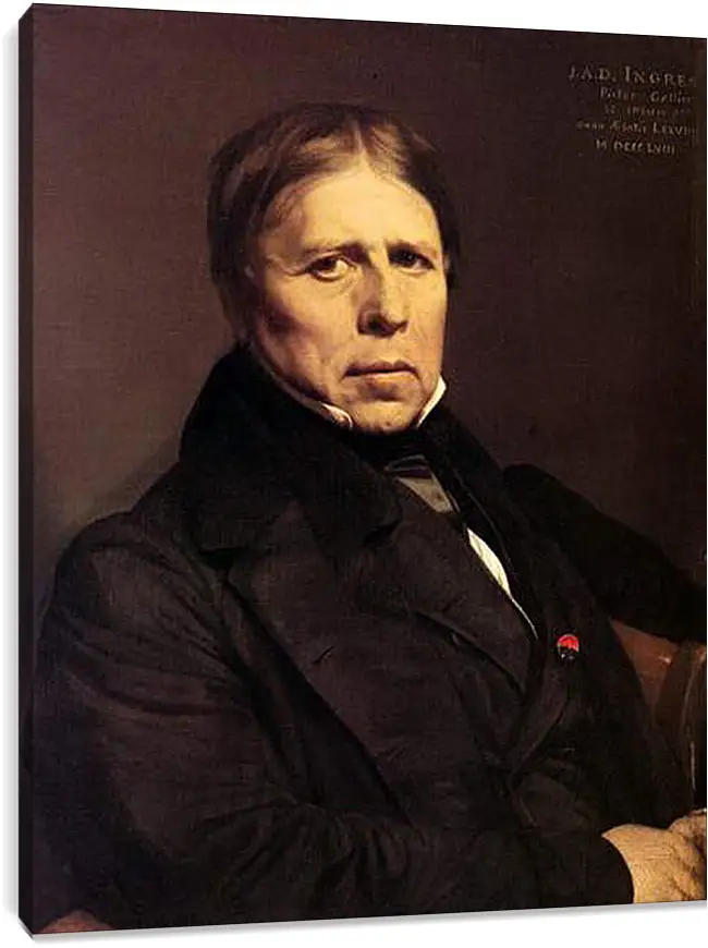 Постер и плакат - Self-Portrait at Seventy Eight. Жан Огюст Доминик Энгр