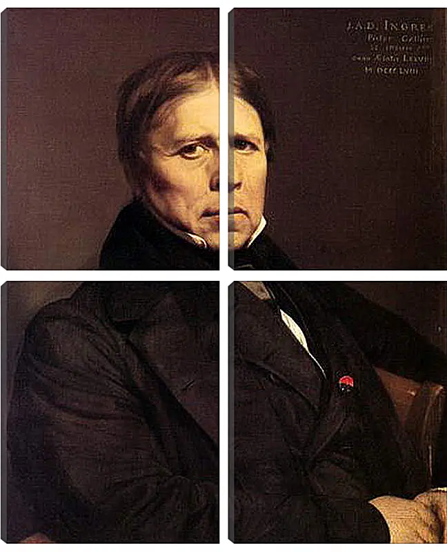 Модульная картина - Self-Portrait at Seventy Eight. Жан Огюст Доминик Энгр