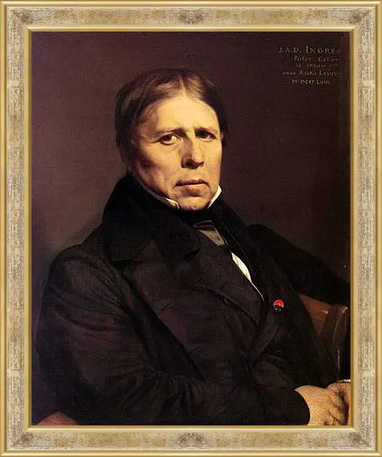 Картина в раме - Self-Portrait at Seventy Eight. Жан Огюст Доминик Энгр
