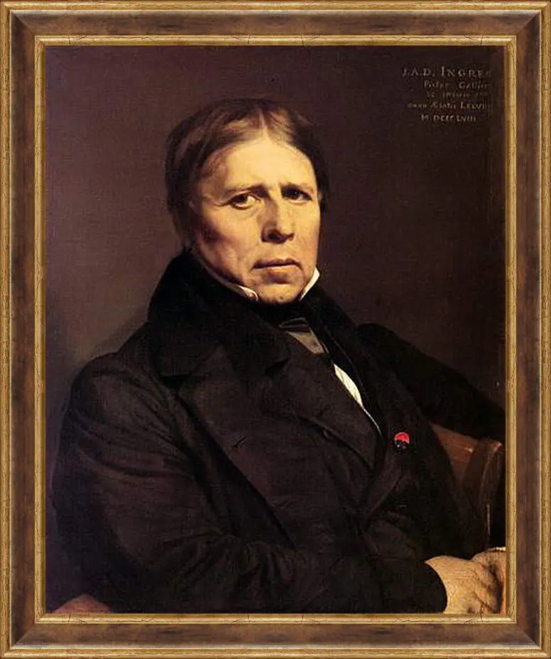 Картина в раме - Self-Portrait at Seventy Eight. Жан Огюст Доминик Энгр