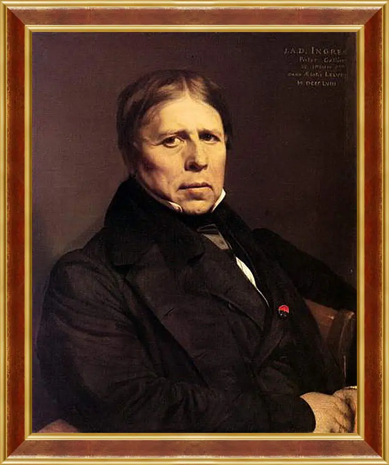 Картина в раме - Self-Portrait at Seventy Eight. Жан Огюст Доминик Энгр
