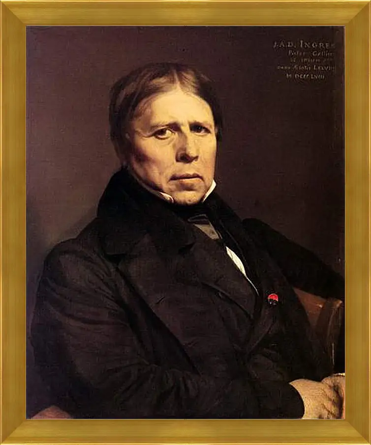 Картина в раме - Self-Portrait at Seventy Eight. Жан Огюст Доминик Энгр