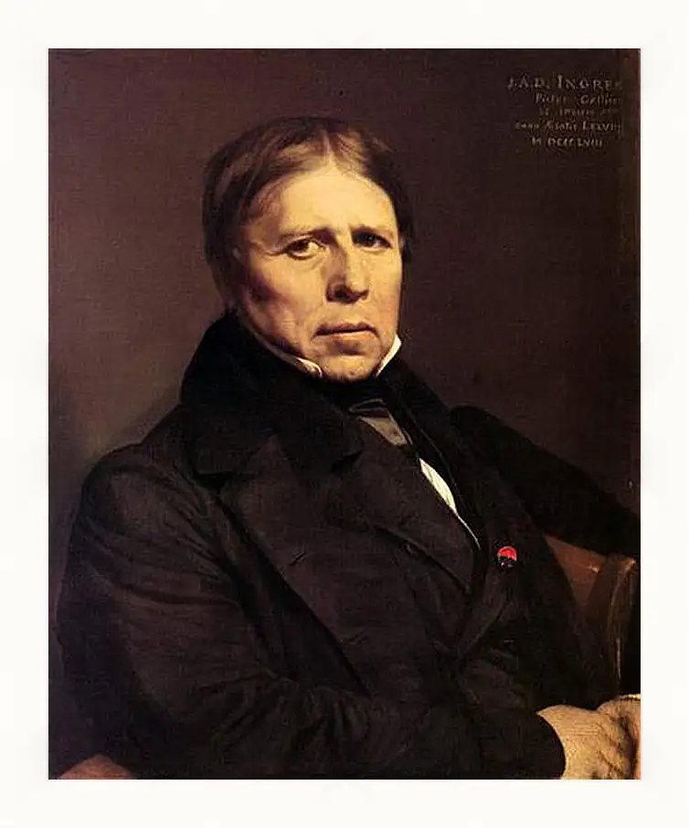 Картина в раме - Self-Portrait at Seventy Eight. Жан Огюст Доминик Энгр