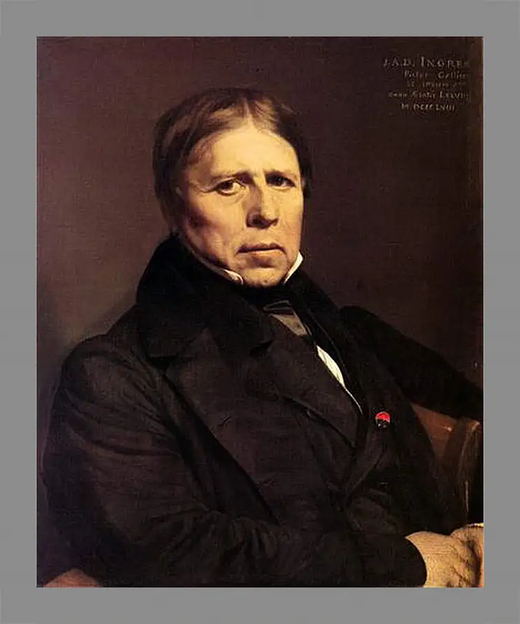Картина в раме - Self-Portrait at Seventy Eight. Жан Огюст Доминик Энгр