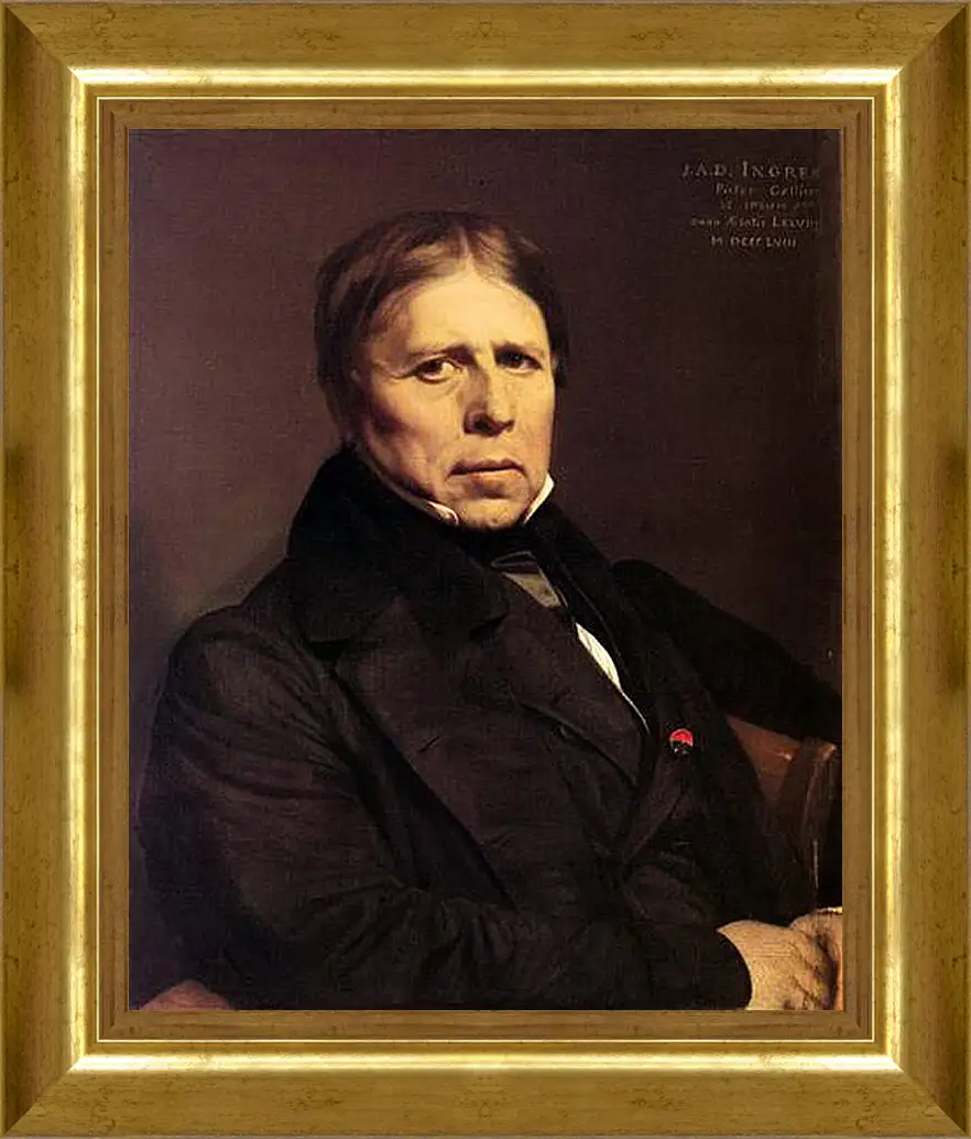 Картина в раме - Self-Portrait at Seventy Eight. Жан Огюст Доминик Энгр