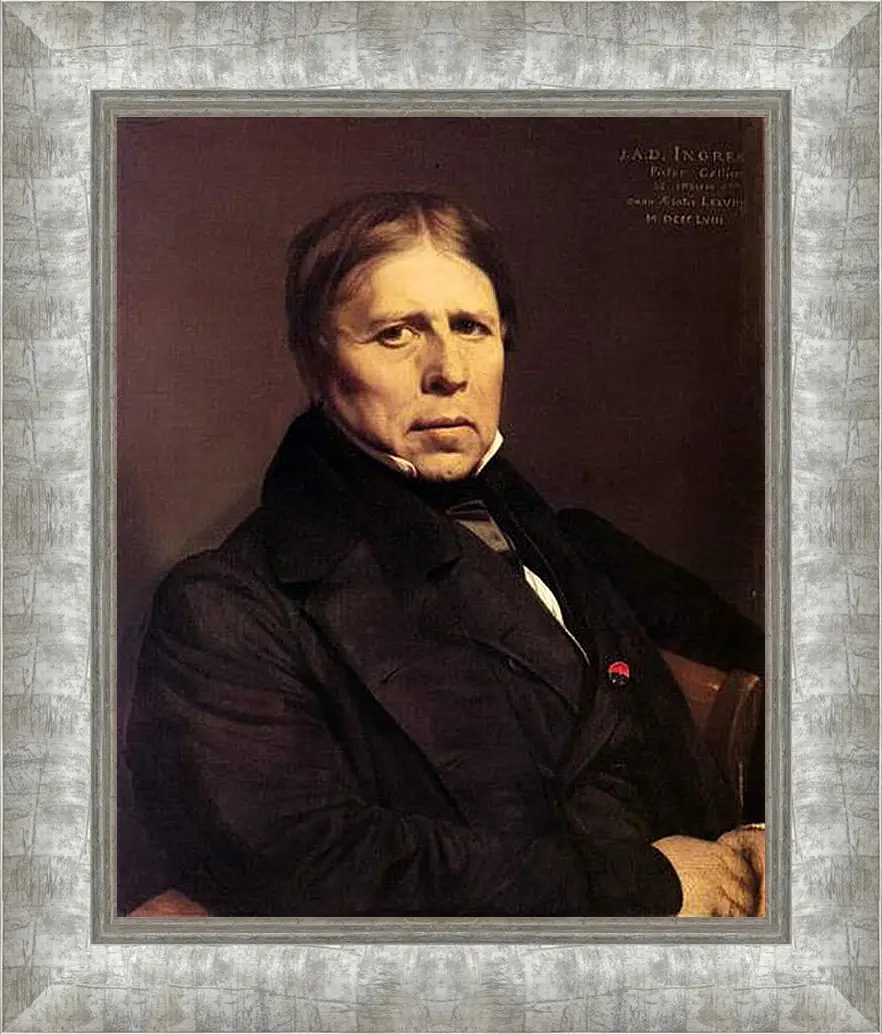 Картина в раме - Self-Portrait at Seventy Eight. Жан Огюст Доминик Энгр
