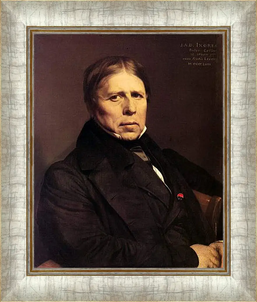 Картина в раме - Self-Portrait at Seventy Eight. Жан Огюст Доминик Энгр