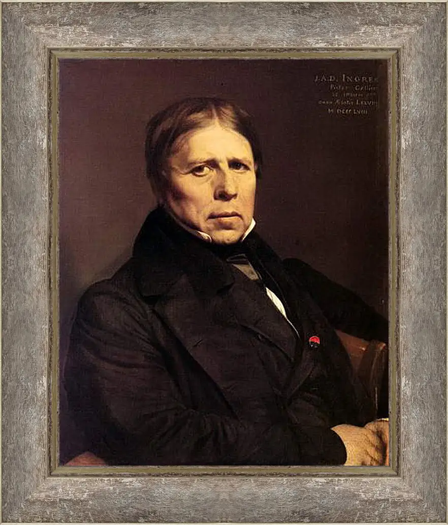 Картина в раме - Self-Portrait at Seventy Eight. Жан Огюст Доминик Энгр
