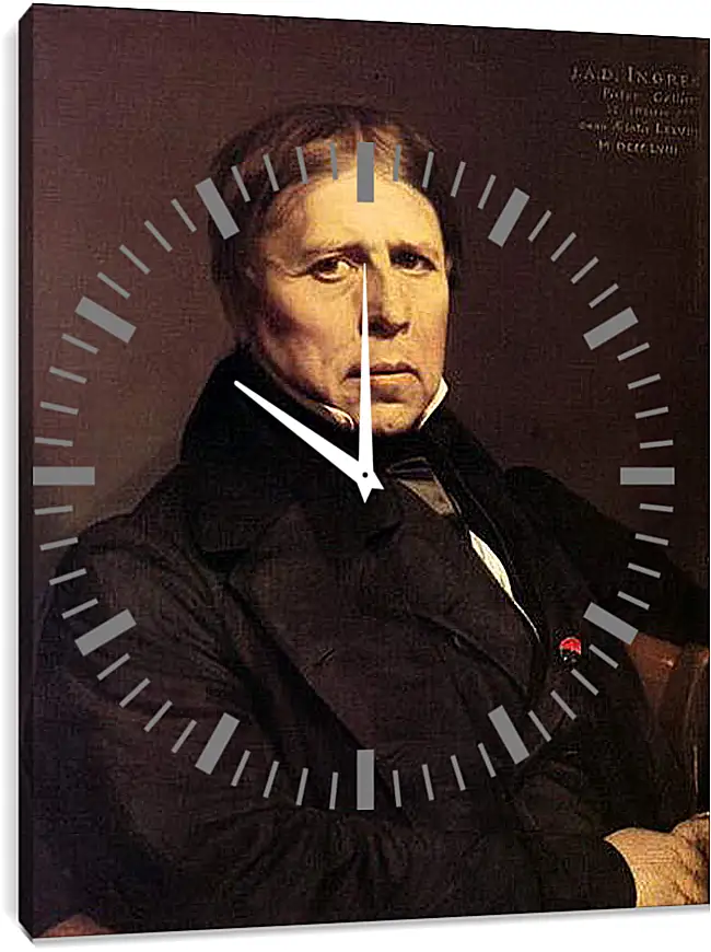 Часы картина - Self-Portrait at Seventy Eight. Жан Огюст Доминик Энгр