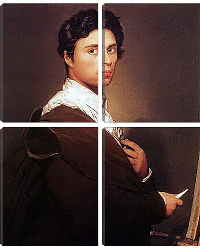 Модульная картина - Self-Portrait at Age Twenty Four. Жан Огюст Доминик Энгр