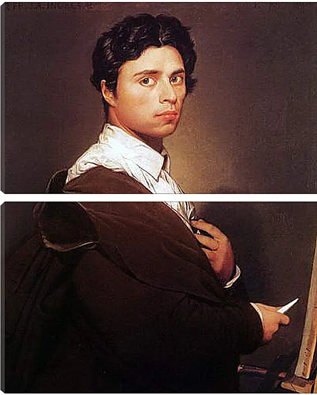 Модульная картина - Self-Portrait at Age Twenty Four. Жан Огюст Доминик Энгр