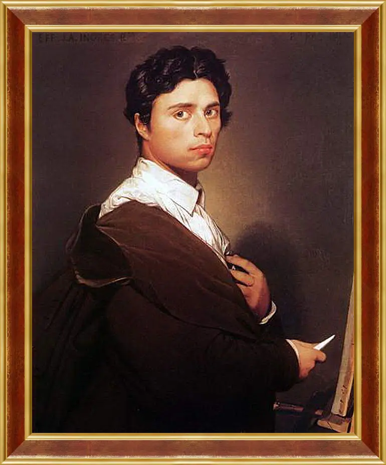 Картина в раме - Self-Portrait at Age Twenty Four. Жан Огюст Доминик Энгр