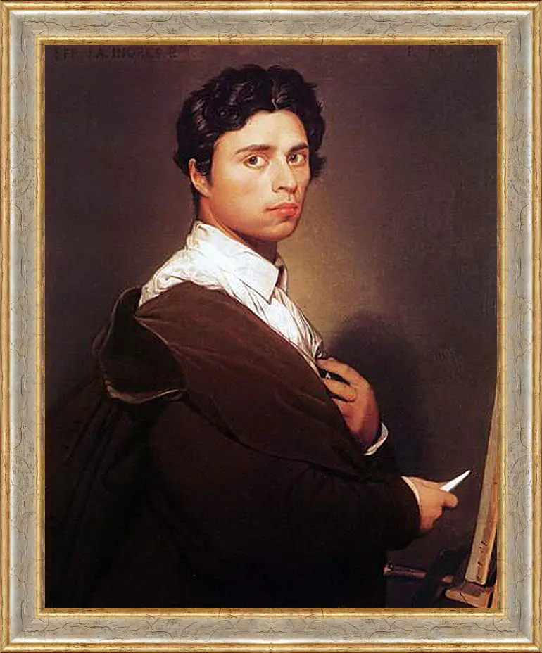 Картина в раме - Self-Portrait at Age Twenty Four. Жан Огюст Доминик Энгр