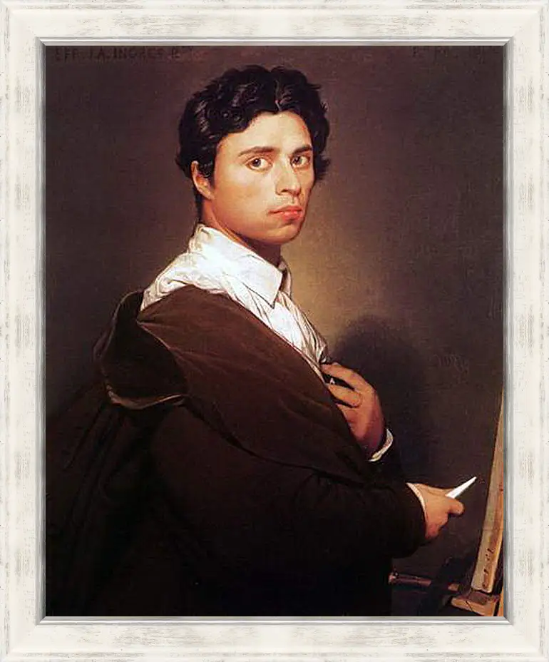 Картина в раме - Self-Portrait at Age Twenty Four. Жан Огюст Доминик Энгр
