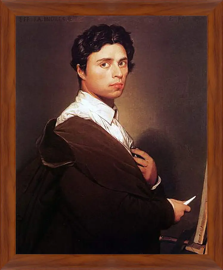 Картина в раме - Self-Portrait at Age Twenty Four. Жан Огюст Доминик Энгр