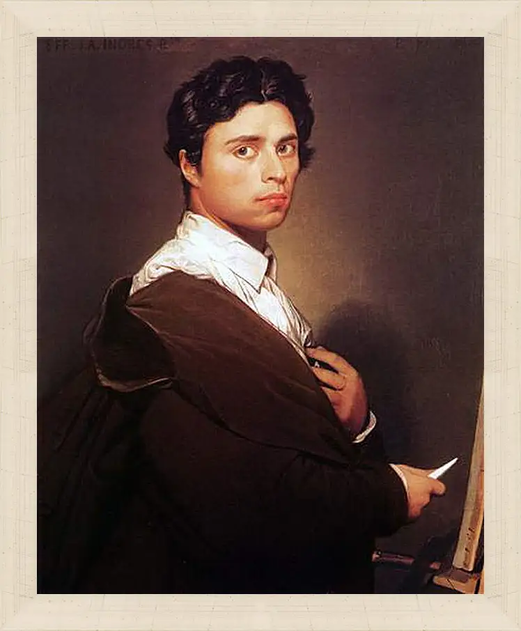 Картина в раме - Self-Portrait at Age Twenty Four. Жан Огюст Доминик Энгр