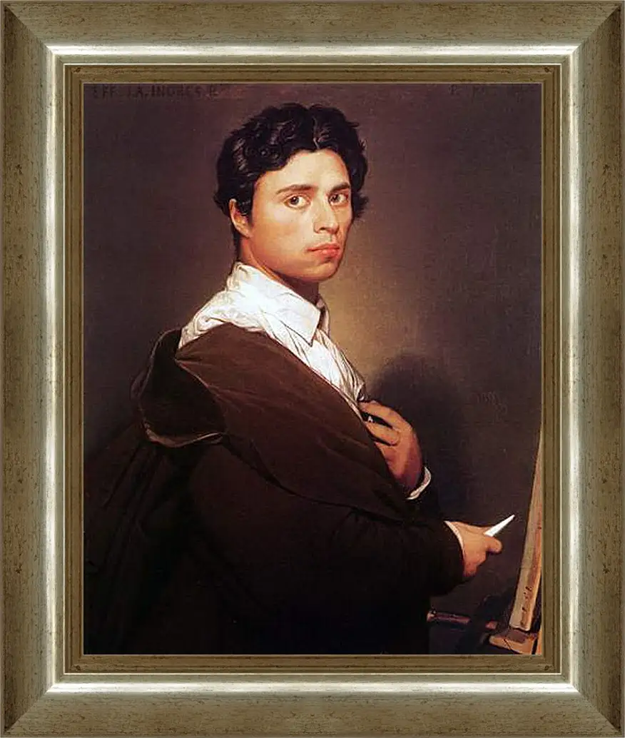Картина в раме - Self-Portrait at Age Twenty Four. Жан Огюст Доминик Энгр