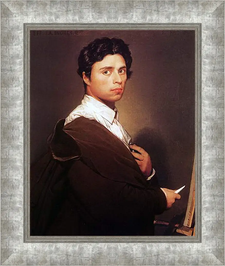 Картина в раме - Self-Portrait at Age Twenty Four. Жан Огюст Доминик Энгр
