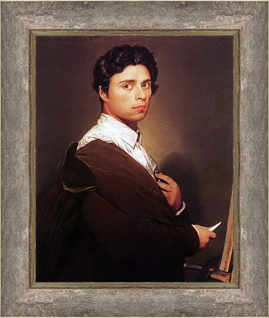 Картина в раме - Self-Portrait at Age Twenty Four. Жан Огюст Доминик Энгр