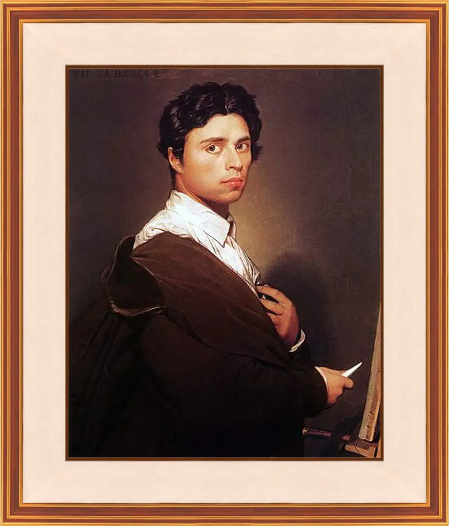 Картина в раме - Self-Portrait at Age Twenty Four. Жан Огюст Доминик Энгр