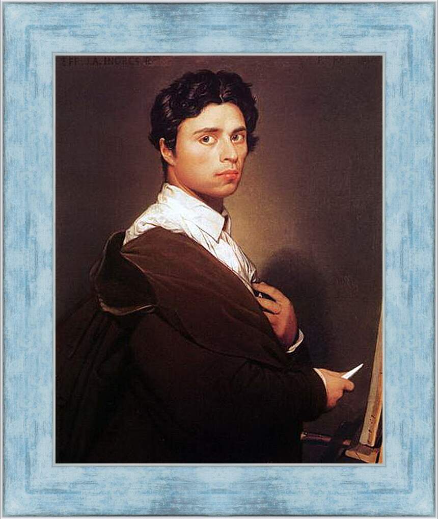 Картина в раме - Self-Portrait at Age Twenty Four. Жан Огюст Доминик Энгр