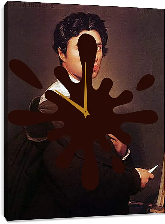 Часы картина - Self-Portrait at Age Twenty Four. Жан Огюст Доминик Энгр