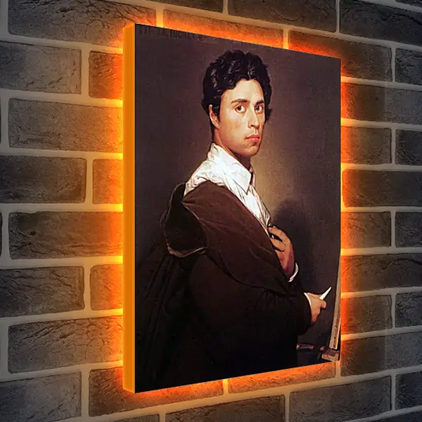 Лайтбокс световая панель - Self-Portrait at Age Twenty Four. Жан Огюст Доминик Энгр