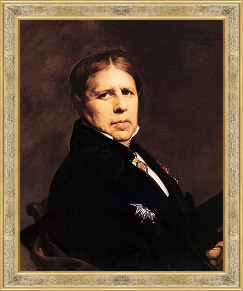 Картина в раме - Self-Portrait. Жан Огюст Доминик Энгр
