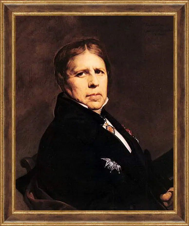 Картина в раме - Self-Portrait. Жан Огюст Доминик Энгр
