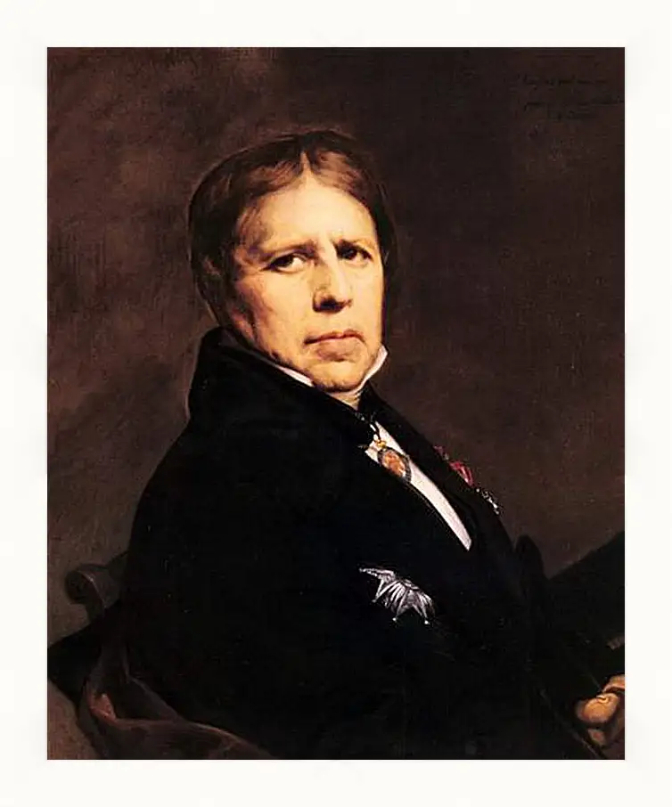 Картина в раме - Self-Portrait. Жан Огюст Доминик Энгр