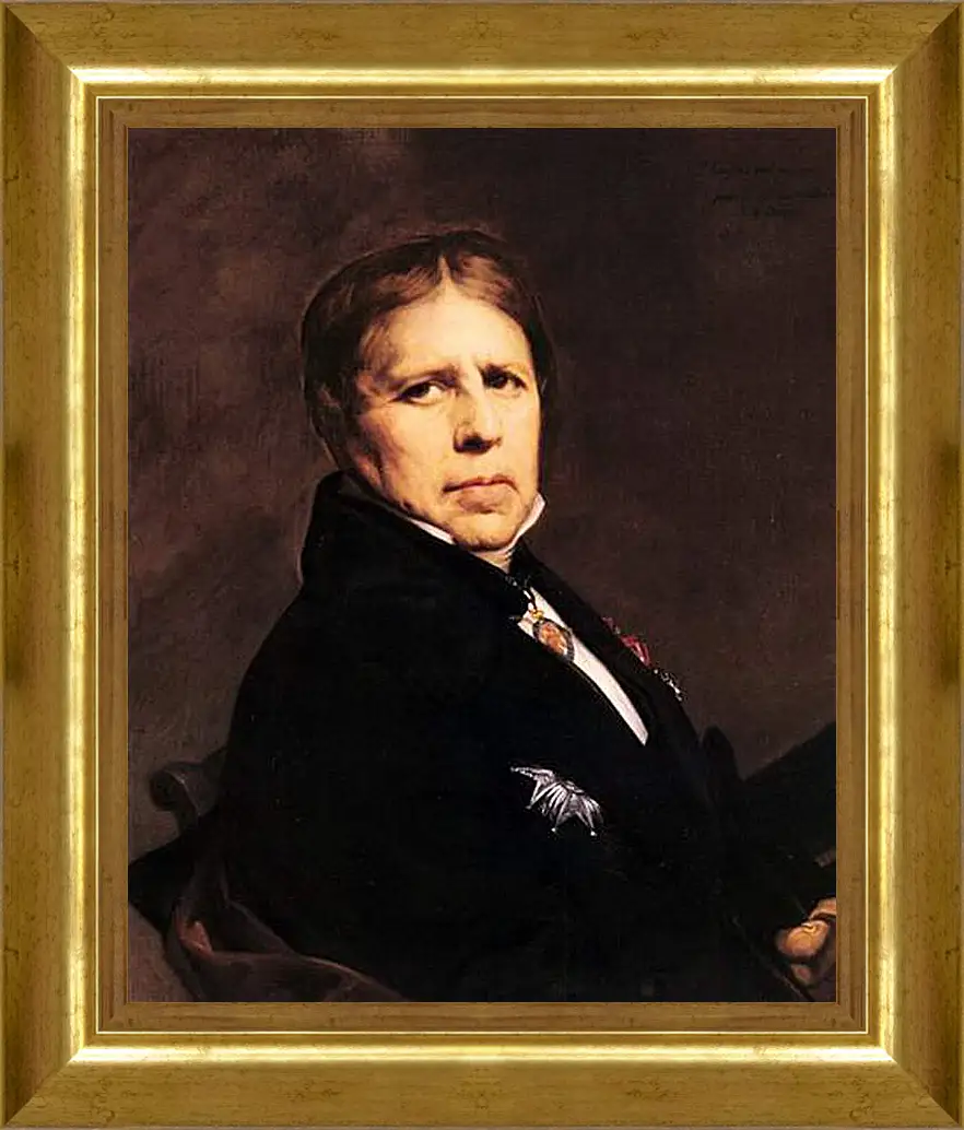 Картина в раме - Self-Portrait. Жан Огюст Доминик Энгр