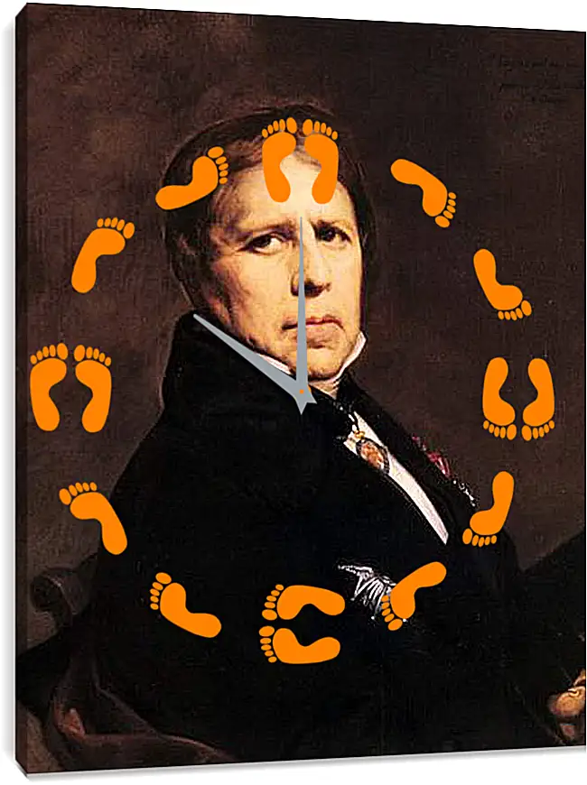 Часы картина - Self-Portrait. Жан Огюст Доминик Энгр