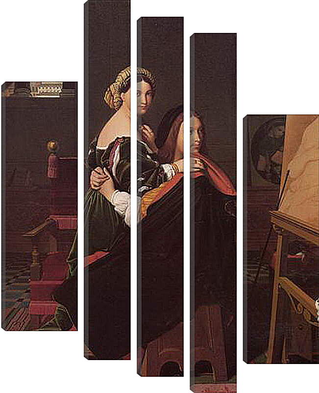 Модульная картина - Raphael and the Fornarina. Жан Огюст Доминик Энгр

