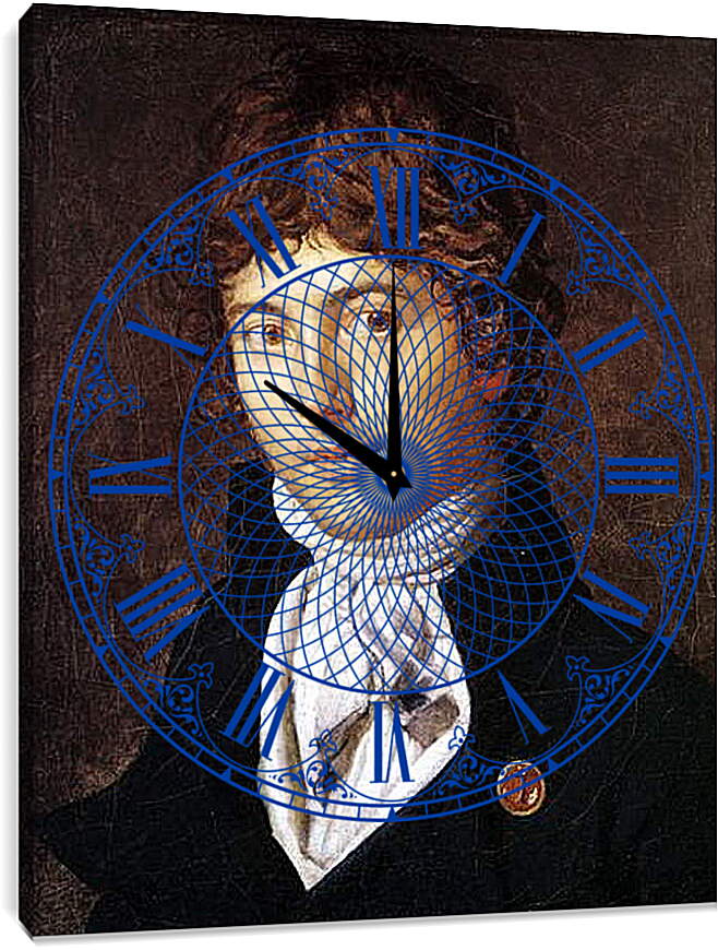 Часы картина - Portrait of Pierre Francois Bernier. Жан Огюст Доминик Энгр
