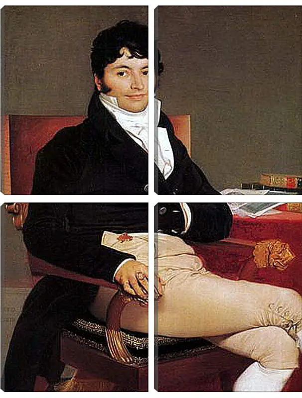 Модульная картина - Portrait of Philibert Riviere. Жан Огюст Доминик Энгр
